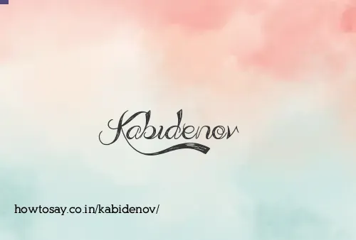 Kabidenov