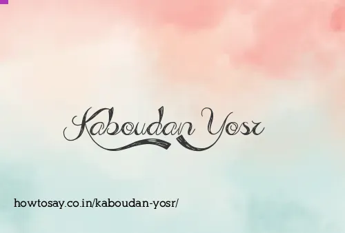 Kaboudan Yosr