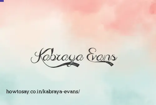 Kabraya Evans