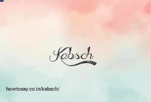 Kabsch