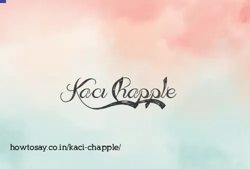 Kaci Chapple