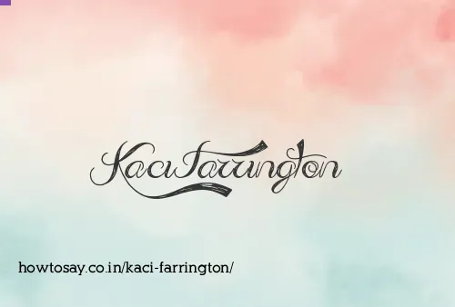 Kaci Farrington