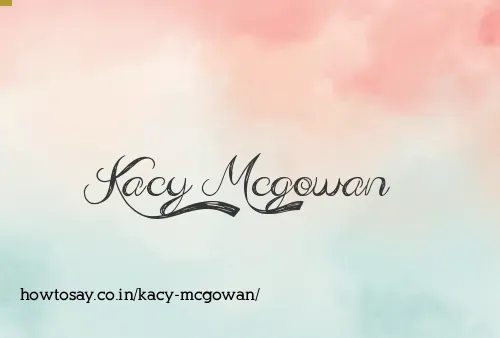 Kacy Mcgowan