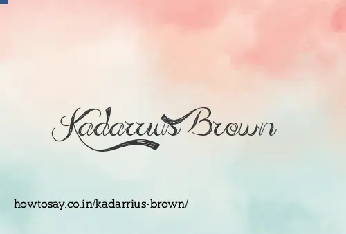 Kadarrius Brown