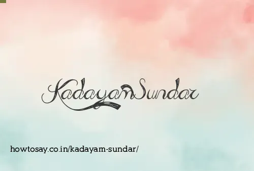 Kadayam Sundar