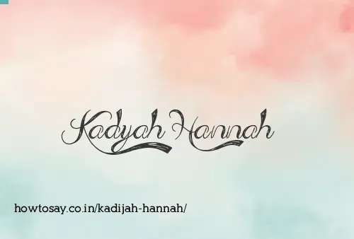 Kadijah Hannah