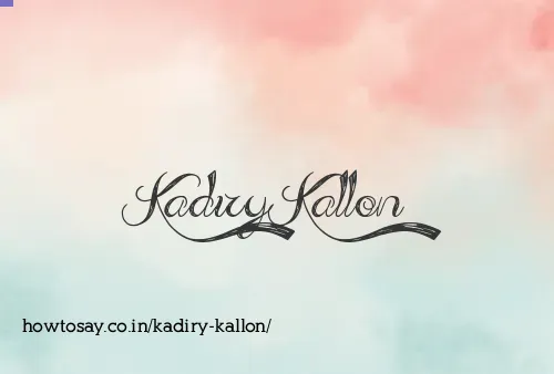 Kadiry Kallon