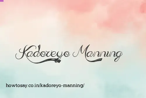 Kadoreyo Manning