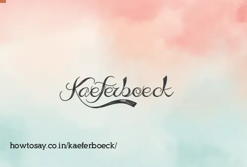 Kaeferboeck