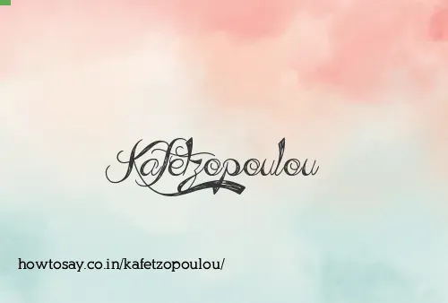 Kafetzopoulou