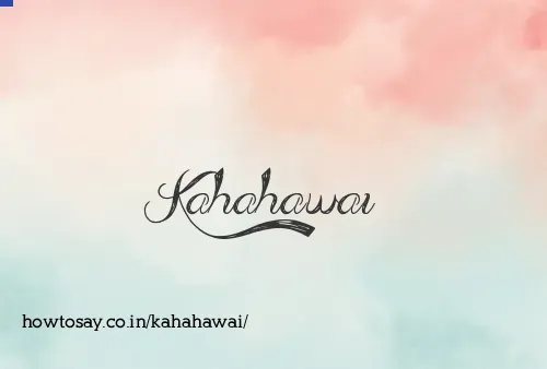 Kahahawai
