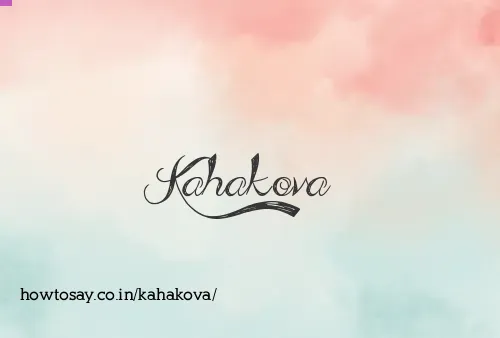 Kahakova