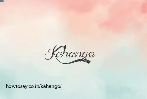Kahango