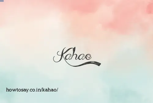 Kahao