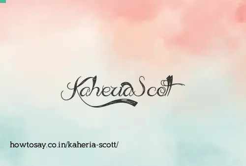 Kaheria Scott