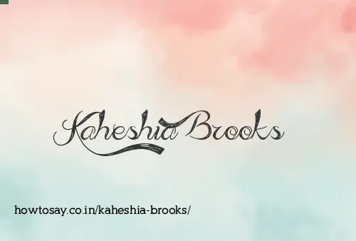 Kaheshia Brooks