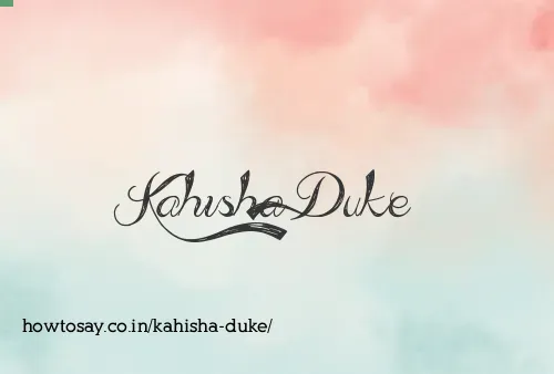 Kahisha Duke