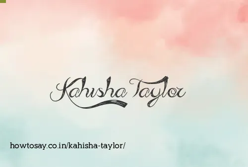 Kahisha Taylor