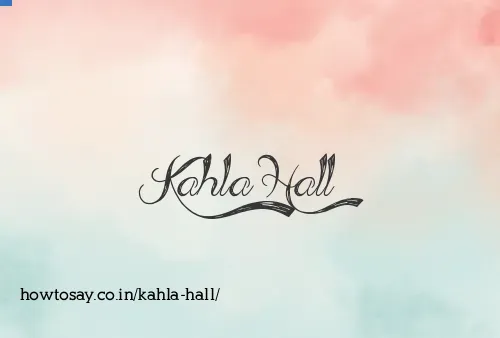 Kahla Hall