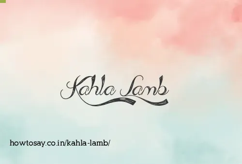 Kahla Lamb