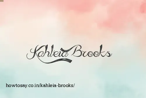 Kahleia Brooks