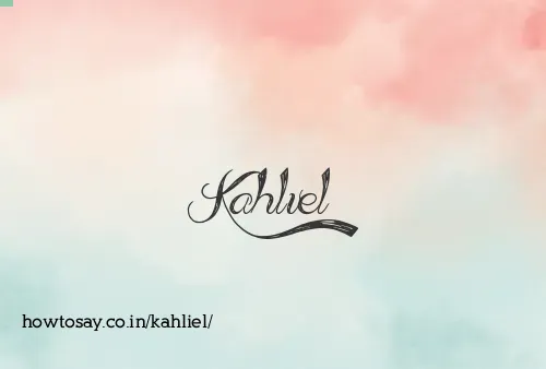 Kahliel