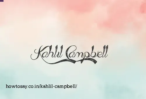 Kahlil Campbell