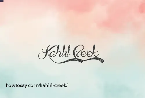 Kahlil Creek