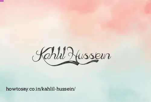 Kahlil Hussein