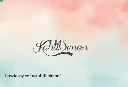 Kahlil Simon