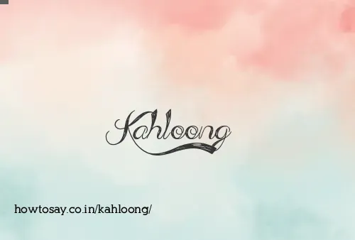 Kahloong
