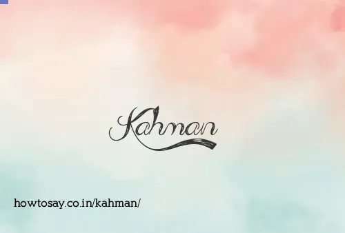 Kahman