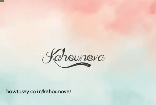 Kahounova