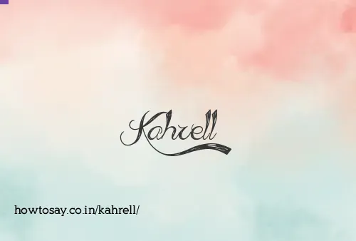 Kahrell