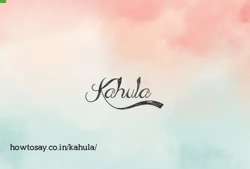 Kahula