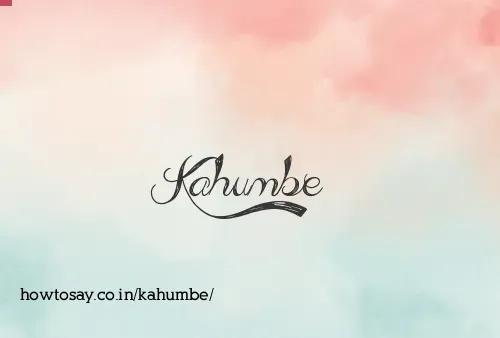 Kahumbe