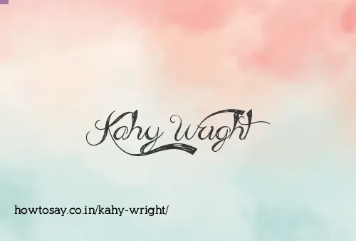 Kahy Wright