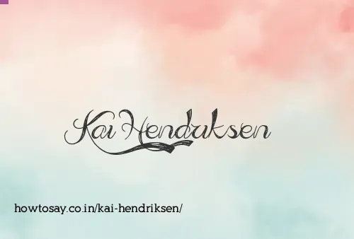 Kai Hendriksen