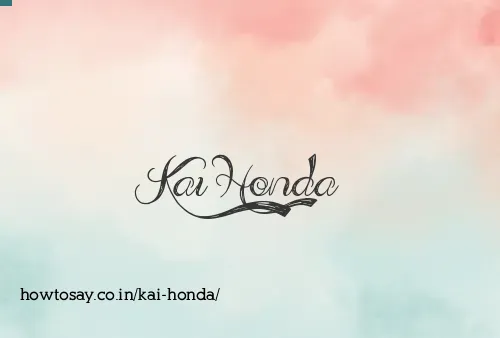 Kai Honda