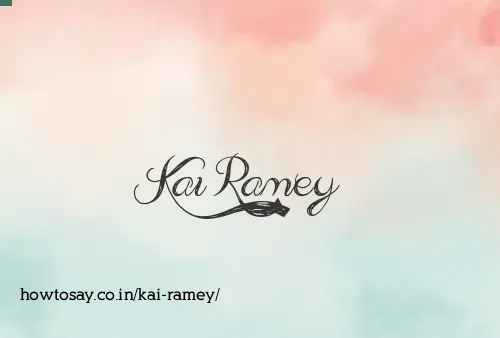 Kai Ramey