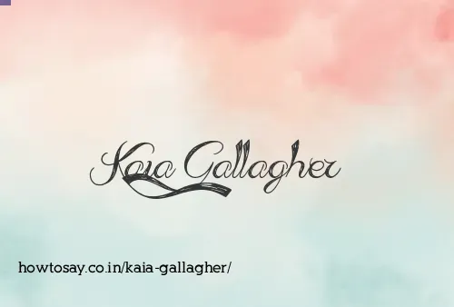 Kaia Gallagher