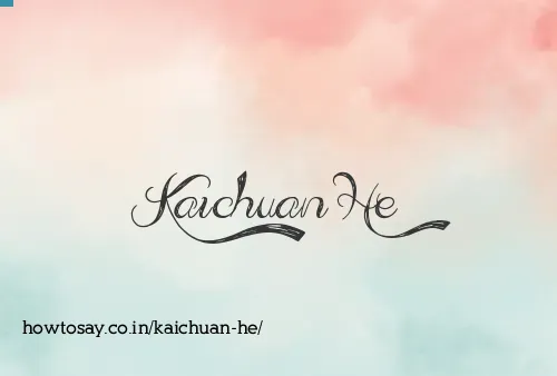 Kaichuan He