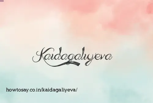 Kaidagaliyeva