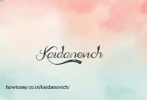 Kaidanovich