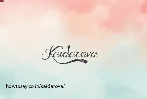 Kaidarova