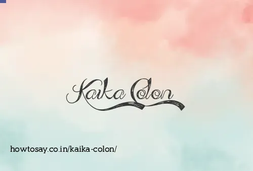 Kaika Colon