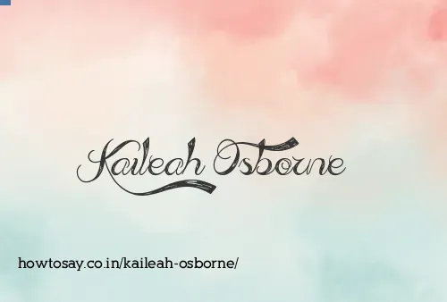 Kaileah Osborne