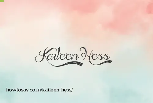 Kaileen Hess