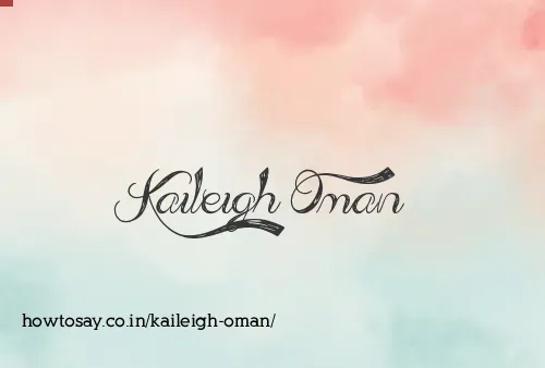 Kaileigh Oman