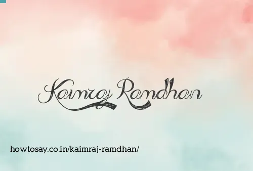 Kaimraj Ramdhan